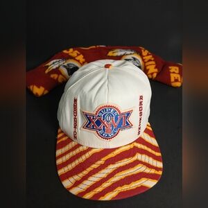 Combination Vintage 90s Washington Redskins Superbowl XXV1 Snapback cap & Neck W